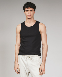 Zephyr Mosaic <b>Black</b> Cotton <b>Vest</b> for <b>Men</b> Sleeveless Balanced Airflow Stretch Fabric Engineered for Calm Movement and Comfort - Product Image 2