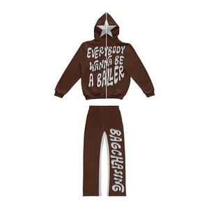 OEM Custom man hight Quality 100% <b>Mens</b> Graphic Zip Up Tracksuit 95% Polyester 5% Spandex 220 to 240 GSM - Product Image 5