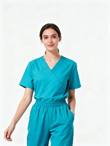 Conjunto de Uniforme Médico de Enfermera de Verano 2025, Nuevo, Moderno y Cómodo, con Cuello en V, Pantalones y Blusa, Uniforme de Hospital para Mujer, Venta al por Mayor - Product Image 6