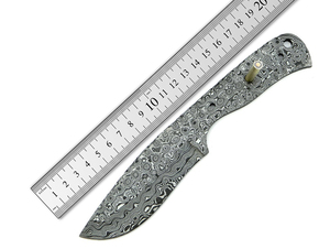 ชุดมีดทำครัวเหล็กดามัสกัสแบบเต็มรูปแบบงานทำมือมีดสกินเนอร์ใบมีดสำหรับตั้งแคมป์ - Product Image 6