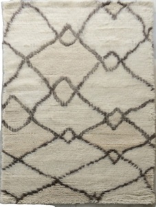 Hand-Knotted Handmade Moroccan Design Woolen Rug Shaggy Pattern Anti-Slip Extra Thick Indian for Home Hotel Office Modern Style - Product Image 1
