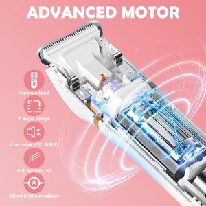 Depiladora Eléctrica Recargable 5 en 1 para Mujer, Recortadora de Bikini Húmeda/Seca con Depiladora Rotatoria, Resistente al Agua IPX7 para Rostro y Cuerpo, Repuesto - Product Image 4