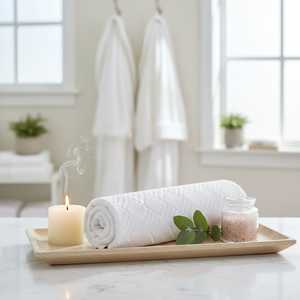 Toalla de Baño para Hotel, Marca MYT-EX, 100% Algodón, Diseño a Cuadros, 50x100cm, 580 GSM, Súper Absorbente, Secado Rápido, Premium, de Lujo, Venta al Por Mayor - Product Image 3