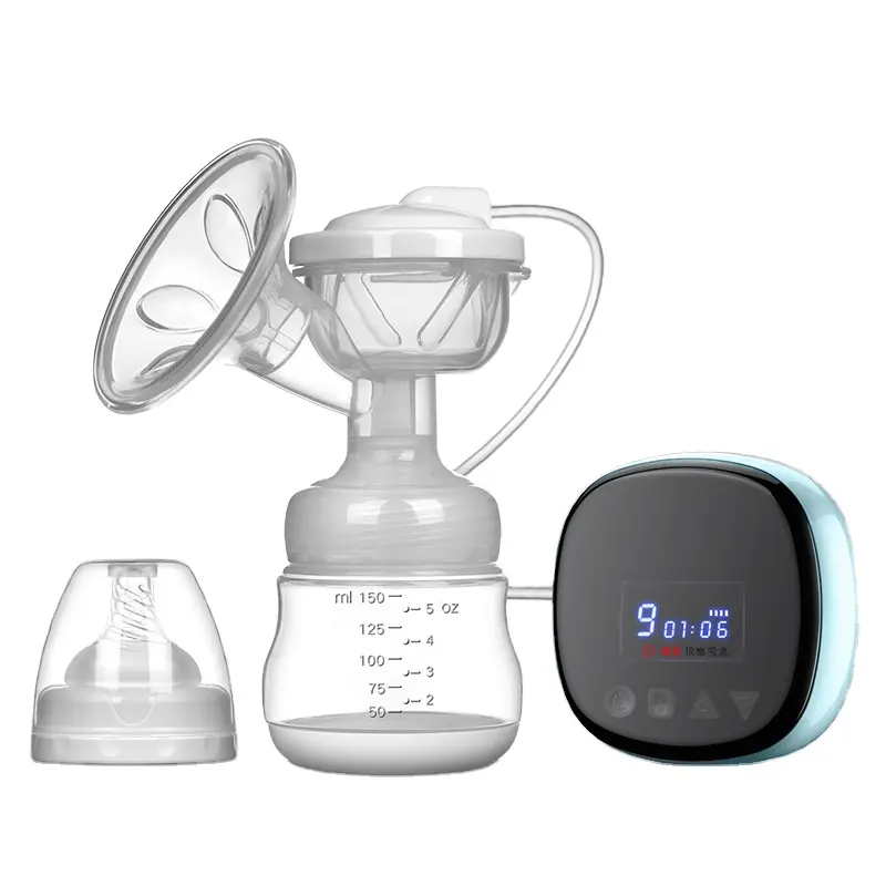 Factory wholesale Electric Automatic Breast Pump With Milk Bottle Infant USB Powerful Baby Breast Feeding Electric Breast Pump