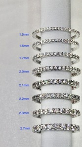 Moissanite เงินสเตอร์ลิง แหวนกลม เพชรเหลี่ยมเพชรพลอย แหวนหมั้นสวยงาม & ทําสําหรับเครื่องประดับเพชรอื่นๆ - Product Image 4