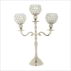 Bougeoir personnalisé moderne en métal pour la maison en forme de lune dorée pour mariage Noël Personnalisable Noël Mariage - Product Image 3