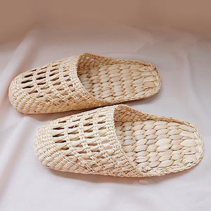 Chaussons de chambre en jacinthe d'eau de qualité supérieure, sandales et claquettes naturelles, directement de l'usine - Product Image 1