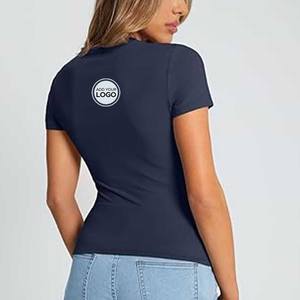 Tops cortos para mujer Verano de moda Camisetas ajustadas 2024 Slim Fit - Product Image 3