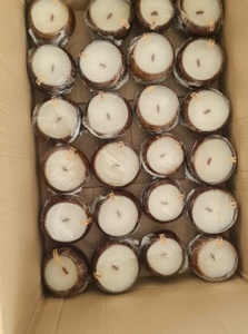 Ilumina tu espacio con velas de cáscara de coco donde el encanto ecológico se encuentra con velas cálidas de cáscara de coco de alta calidad - Product Image 5