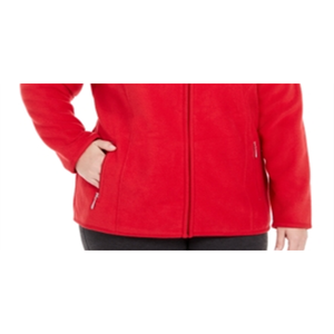 Giacca sportiva da donna Karen Scott taglie forti in pile rosso Zeroproof Performance taglia 1X - Product Image 6