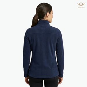 Wholesale Custom <b>Women</b> Polar Fleece Jacket Full Zip Outdoor Winter Coat Soft Stand Collar Warm Cardigan OEM Factory - Product Image 4