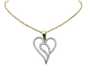 Colección de colgantes de Plata de Ley 925 en forma de corazón VVS Moissanite Diamond Iced Out para mujer - Product Image 1