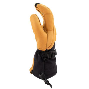 Gants de ski imperméables et isolés, doublure thermique, respirants, résistants au froid, pour l'hiver, le snowboard, doigts entiers, cuir, crochet réglable - Product Image 3
