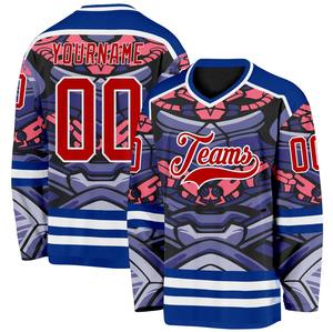 Jersey de Hockey sobre Hielo Unisex para Equipos Adultos - Nombre y Números del Equipo Personalizados, Impresión por Transferencia de Calor, Antibacteriano, Secado Rápido, 100% Poliéster - Product Image 5