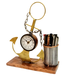 Centro de mesa metálico de moda de latón Ak, reloj de mesa moderno elegante y de moda para decoración elegante del hogar - Product Image 4