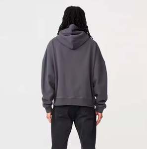 Sweat à capuche à fermeture éclair intégrale surdimensionné pour homme 100% coton-doux pour la superposition hivernale ou les aventures en plein air - Product Image 3