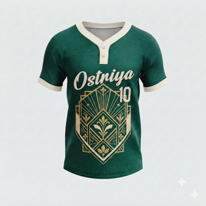 100% Polyester Two Button Short Sleeve <b>Baseball</b> Shirt Front Logo Breathable Anti-Bacterial V-neck Sports Wear Adults Jersey - Product Image 3