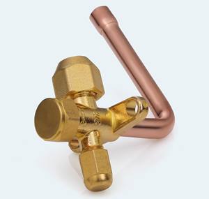 Vanne d'accès premium 1/4 série L en laiton cuivre filetage 7/16-20 45 degrés SAE 23G tube 1200 PSI BrassBlizz - Product Image 2