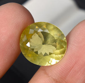 Zafiro Amarillo de Laboratorio, Gema Ovalada de 10.55 Quilates, Zafiro de Ceilán de Laboratorio Impecable, Gema Suelta de 16.5X15X8 mm para Joyería - Product Image 6