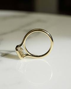 Bague de fiançailles solitaire 3 carats en diamant de laboratoire taille Asscher serti clos, bague de mariage en diamant créé en laboratoire, joaillerie fine pour mariée - Product Image 2