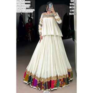 Lehenga Choli Moderno de Diseño con Parches Múltiples en Tela de Rayón Puro, de Secado Rápido, para Bodas, RADHE EXPORTS - Product Image 1