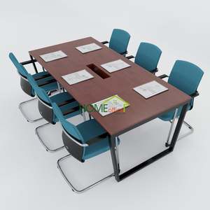 Contemporary Solid Wood 200x100 Conference <b>Table</b> Assembly Required-HBTC010 - Product Image 1