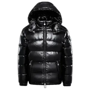 Chaqueta de Invierno para Hombre, Negra, Impermeable, Estilo Casual, Rellena de Fibra de Poliéster, Manga Larga - Product Image 1