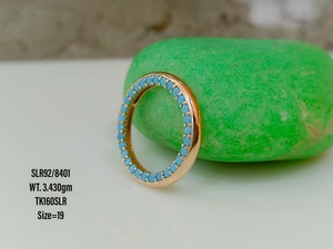Anillo de Plata de Ley 925 al por mayor, piedra preciosa turquesa natural, joyería de estilo clásico para bodas y fiestas - Product Image 2