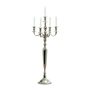 Candelabro LARGO de estilo vintage disponible en diseño de metal único para la decoración del hogar evento formal y producto de tendencia para ocasiones especiales - Product Image 1