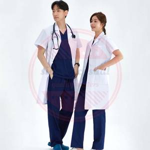 Blouse de laboratoire Femmes Hommes Blouse de laboratoire unisexe à manches longues Infirmière médicale Médecin Hôpital Uniforme - Product Image 4