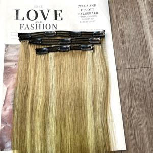 Extensiones de cabello con Clip más vendidas, todos los colores, cabello humano recto 100%, extensiones de cabello humano Remy, precio al por mayor - Product Image 6