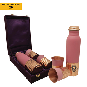 KING-botella de agua hecha a mano de cobre puro, recipiente para beber Ayurveda antiguo, a prueba de fugas - Product Image 3