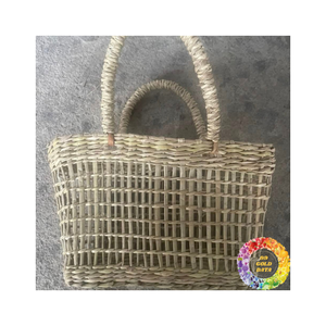 Seagrass <b>Straw</b> Handcrafted Beach <b>Bag</b> with Inner Pocket Durable Tote for <b>Summer</b> Holidays and Daily Outdoor Carry - Product Image 3