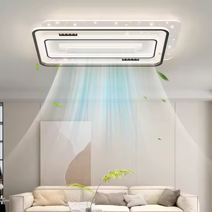 <span class=keywords><strong>VARATO</strong></span> Ventilador de Techo sin Aspas con Luz LED Diseño de Flores Único, Control Remoto, Cuerpo de Hierro para Sala de Estar, Motor de CC - Product Image 1