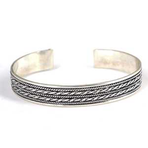 Handcrafted 925 Sterling Silver 4-Row Twisted Wire Filigree <b>Bracelet</b> Fine <b>String</b> Jewelry - Product Image 2