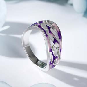 Jeulia Ice Queen Enamel Sterling Silver Fashion <b>Ring</b> for Women - Product Image 6