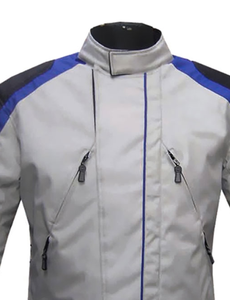 Blouson de moto pour homme en toile textile style vintage à capuche col montant 100% coton blouson de course pour motard - Product Image 2