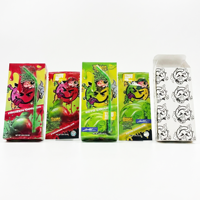 Sacs d'emballage en forme découpée personnalisés pour bonbons et herbes 3,5 g, 7 g, 14 g, 28 g, sac en mylar comestible à l'épreuve des enfants avec boîte combinée
