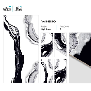 Carreaux en porcelaine à haute brillance 600x1200mm Finition polie de qualité supérieure Carreaux de sol et de mur pour les intérieurs modernes de luxe - Product Image 1