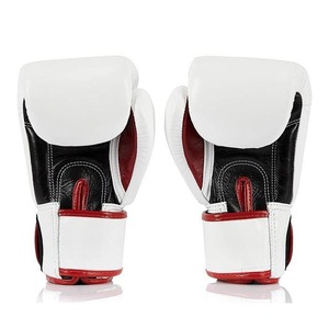นวมชกมวย Fairtex สีขาว หนังแท้สั่งทำพิเศษ น้ำหนักเบา กันน้ำ แบบผูกเชือก สำหรับฝึกซ้อมและแข่งขัน MMA มวยไทย - Product Image 6