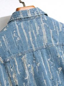 2024 nueva chaqueta vaquera informal de algodón lavado liso al por mayor para hombre de alta calidad con logotipo y diseño personalizados - Product Image 4