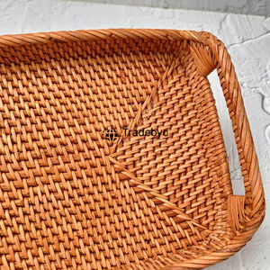 Bandeja de Servicio Multiusos Moderna de Ratán, Calidad Premium, Tejida a Mano, Decoración Natural para el Hogar por Tradebyd - Product Image 4