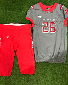 Camiseta de fútbol americano sublimada, ropa de equipo personalizada con logotipo bordado de sarga de la mejor calidad de fábrica, camisetas de alta calidad - Product Image 2