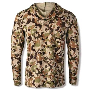 Upf50 + vêtements de pêche à manches longues séchage rapide respirant sweat à capuche de pêche pour hommes Camouflage Protection Uv Sublimation personnalisée RTS - Product Image 5