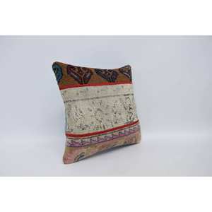 Almohada de lana Multicolor bohemio de 18x18, cojín tejido bordado Vintage portátil para ropa de cama, decoración de suelo, decoración decorativa de 16x16 pulgadas - Product Image 3