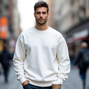 Sudaderas con cremallera 1/4 de alta calidad para hombre, sudaderas de algodón y poliéster transpirables de manga larga de gran tamaño para hombre - Product Image 4