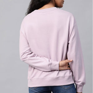 <b>Hot</b> Design Winter Casual Comfortable High Quality Women Solid Streetwear Sweatshirt OEM Serviced Breathable Cotton Front - Product Image 3