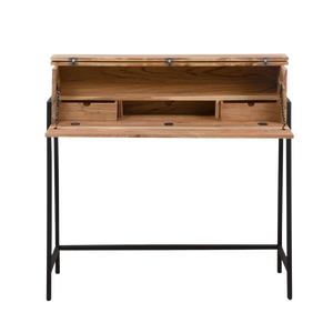 Milo Escritorio de madera de acacia y metal - Product Image 5