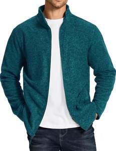 Sanzaf, chaqueta de lana ligera con cremallera completa para hombre, abrigo informal suave y cálido con bolsillos, ropa de trabajo de invierno elaborada en Sialkot Pakistán - Product Image 1