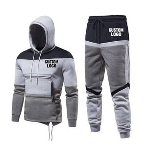 Conjunto Deportivo de Otoño 2024 para Hombre, Sudadera con Capucha y Pantalones Deportivos, 100% Algodón, Forro Polar, Resistente al Viento, Secado Rápido - Product Image 1